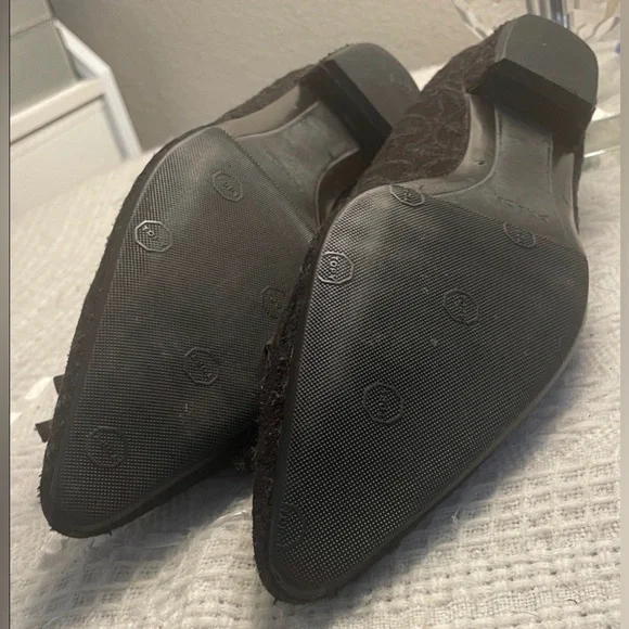 Prada Dark Brown Flats with Bow Accent - Picture 6 of 7